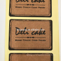 impresión autoadhesiva de encargo de la etiqueta autoadhesiva del papel de Kraft para embalar
